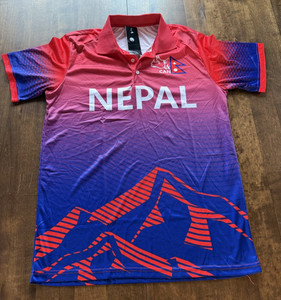 Maillot De Foot Népal Homme - Ettsh - Manches Longues - Bleu/Blanc - Taille S