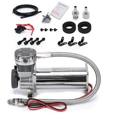38 Npt 200 Psi 480c Control Single Air Ride Suspension Bags Compressor Pump Kit
