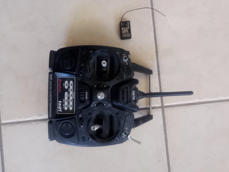 Radio Et Récepteur 6 Voies Graupner Avion Rc Ou Voiture, Bateau - Photo 1/2