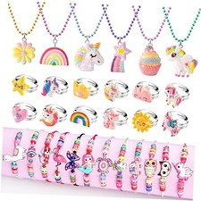 Kids Jewelry for Little Girl Toys 4-6 4-5, Toddler Jewelry Set for Costume 