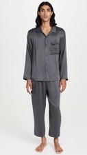 NEW LAHGO GRAY WASHABLE SILK PAJAMAS SET PANTS TOP MEN'S SIZE XXL $298