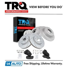 TRQ Front & Rear Metallic Brake Pad & Performance Rotor Kit for Dodge Chrysler