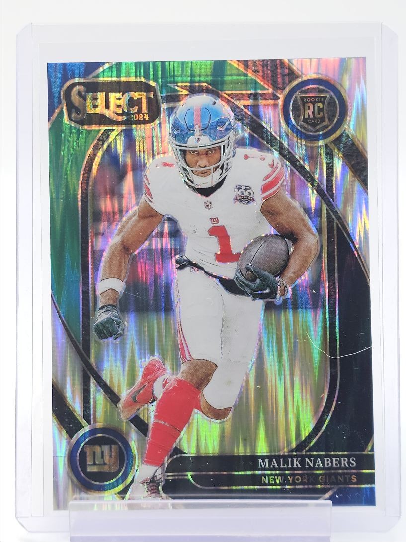 MALIK NABERS 2024 SELECT CLUB ROOKIE BLACK GREEN SHOCK PRIZM RC Q0856