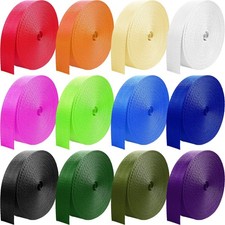 12 Rolls Nylon Webbing Straps 1 inch 1.5 2 Backpack Belt 10 25 50 3.3 Yards