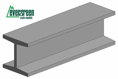 Evergreen Scale Models Models H-Profil, 35 cm  x 1,5 X 1,5 mm, 4 Stück   281
