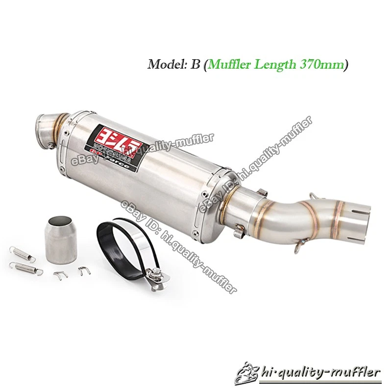 For Suzuki SFV650 Gladius Motorcycle Exhaust Link Pipe + 51mm Muffler Tips - Imagem 3 de 4
