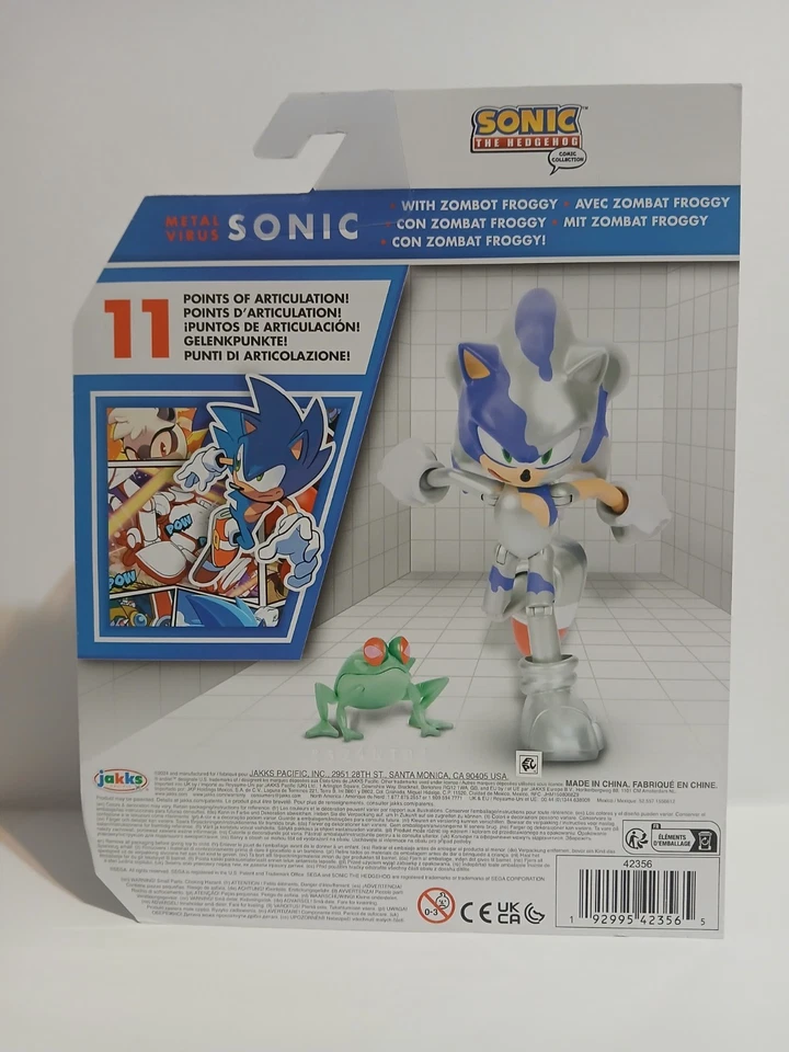 Figura de acción Sonic the Hedgehog Metal Virus Sonic 4" pulgadas NUEVO JAKKS 2024 Foto 2 de 4