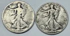 1920-S and 1927-S Walking Liberty 50c Silver Half Dollars Lot of 2