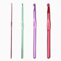 HäKelnadel Set AnfäNger Profis Aluminium Multicolor Stricknadeln 4 StüCk 15Cm