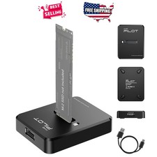 M.2 NVMe SATA to USB C Dock 10Gbps SSD Adapter Tool-Free 2230-22110 Reader Black