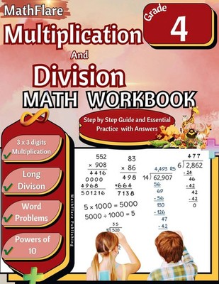 Mathflare Publishing | Multiplication and Division Math Workbook 4th Grade
