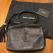 Saint Laurent Black Shoulder Bag Leather Designer Handbag Evening Bag Ysl