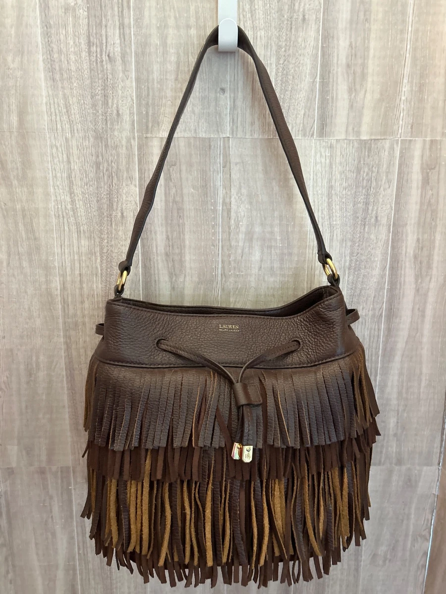 Lauren Ralph Lauren Women's Fringe Leather Exterior Bags