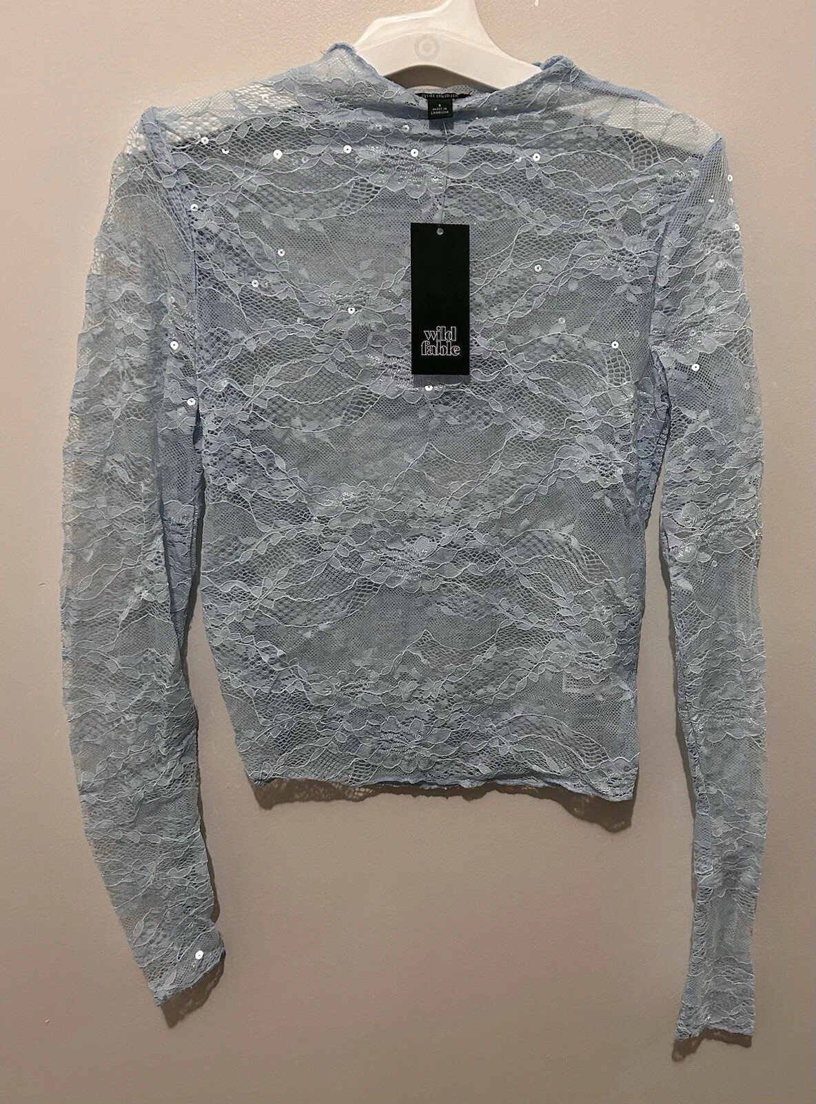 Wild Fable Women’s Blue Lace Top Size Small NWT