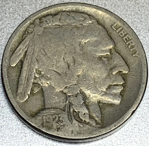 1923 P Buffalo Nickel Very Good 5 Cent US Coin - SR236
