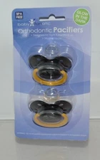 Baby Fanatic Orthodontic Pacifiers Missouri Tigers Glow in the Dark Package of 2