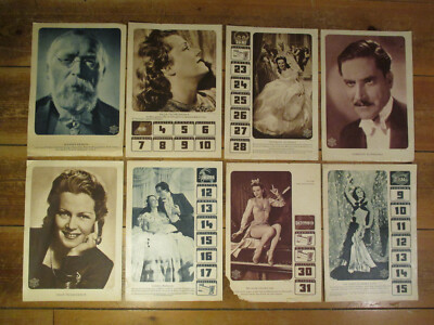  TOBIS Film Kalender Bilder 1940 Pin Up