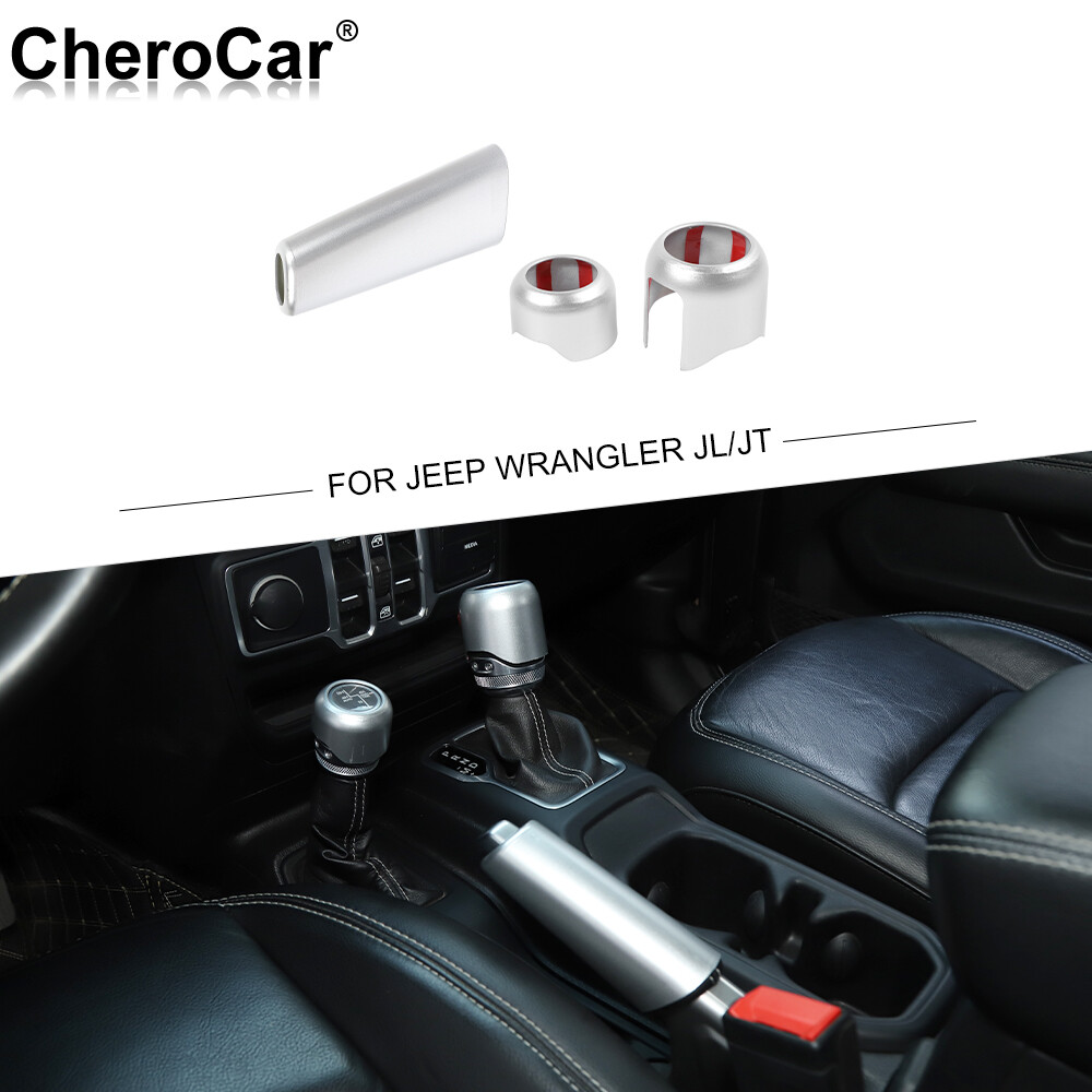 Center Handbrake Cover 4WD Gear Shift Knob Trim for Jeep Wrangler JL JT ...