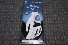 Callaway XTT Xtreme Mens Golf Glove 2-Pack Medium NEW Left / Right Black White