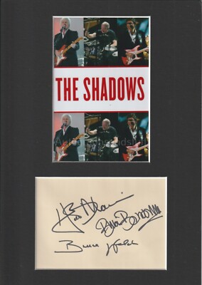 The Shadows handsigniert The Final Tour A4 Mount, Autogramm, Hank Marvin, Welch B