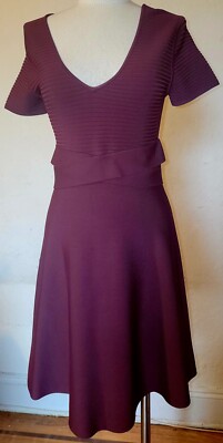 alexander wang burgundy dress Alexander Wang Burgundy Rib Knit fit and flare Dress