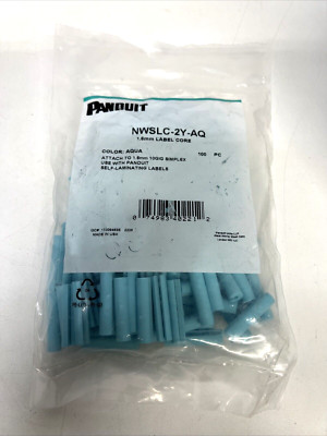 100PC PANDUIT NWSLC-2Y-AQ Aqua cable identification sleeve  1.6mm simplex fiber