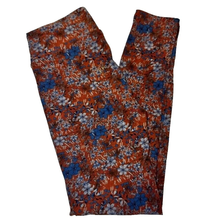 Polyester Blend Floral Retro Leggings for Women