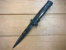 9"Tactical Black Brown Spring Assisted Open Blade Folding Pocket Knife with Clip