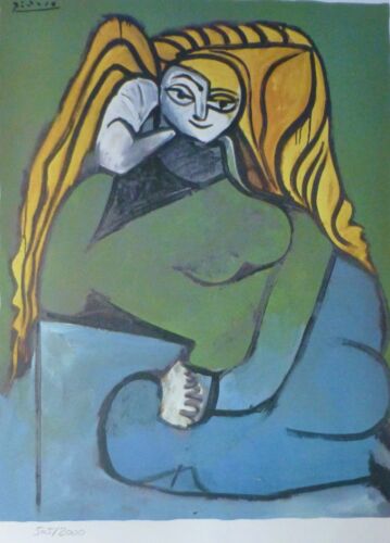 PABLO PICASSO PORTRAIT OF MADAME HELENE PARMELIN signed HAND NUMBERED L. gouache - Picture 1 of 6
