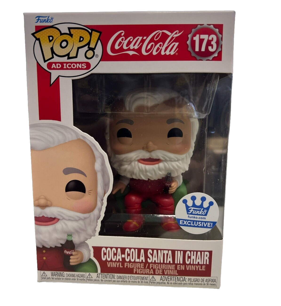 Figura De Vinilo Funko Pop 173 Iconos Publicitarios Coca-Cola Santa Claus En Silla ¡Exclusiva!