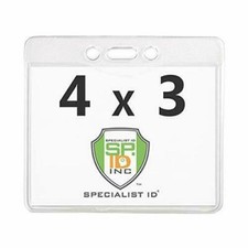 Specialist Id Textured 4x3 Horizontal Health Immunization Card, Convention Badge
