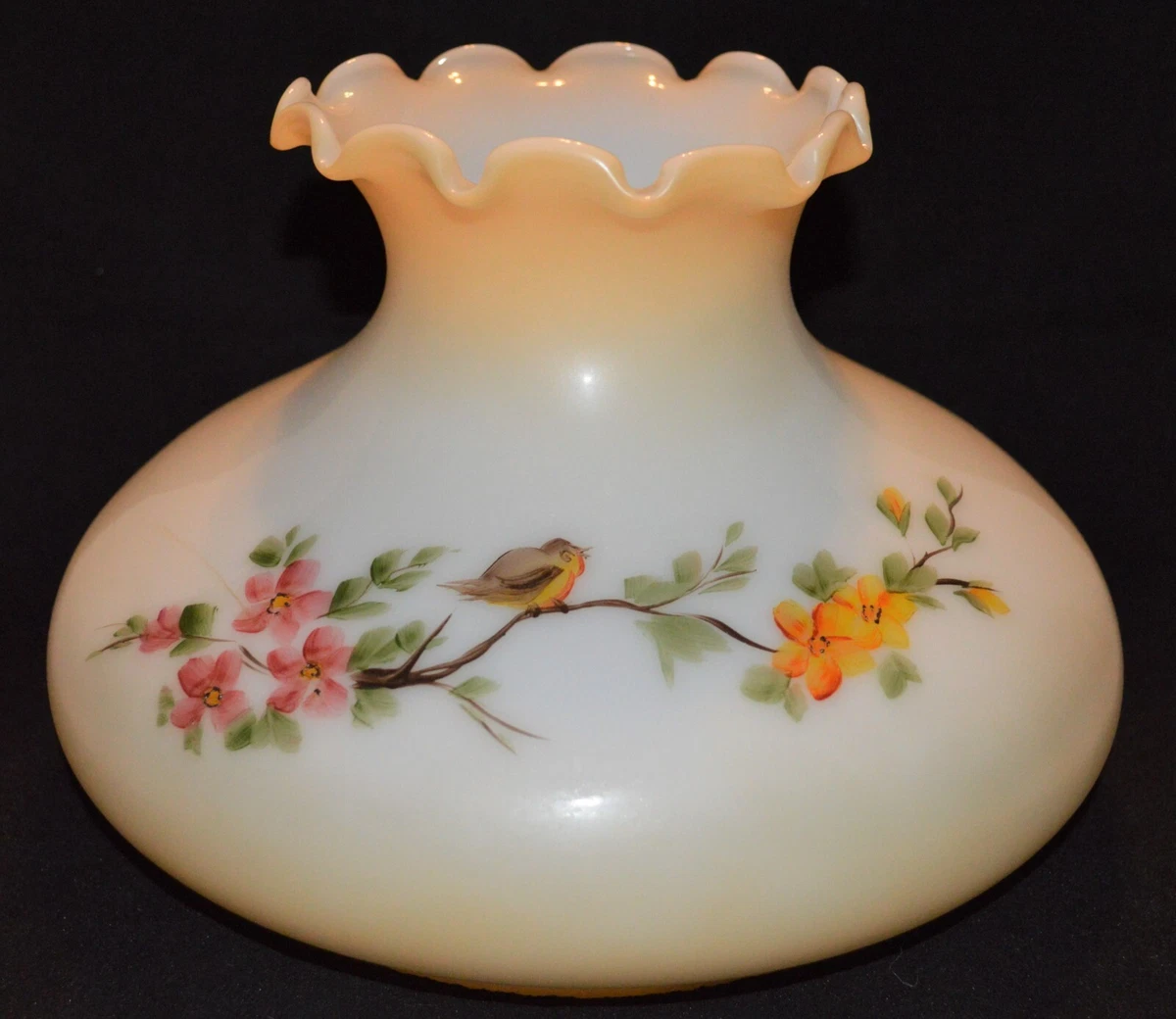 Antique hand painted glass clearance lamp shades