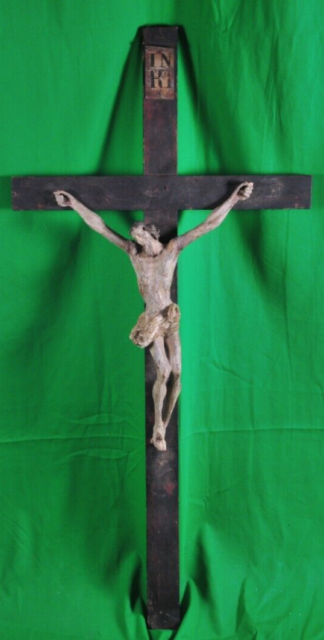 Holzkruzifix Barock Baroque Wooden Crucifix Corpus Christi 18 th century