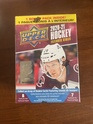 2020-21  Upper D E C K Hockey Extended Series plus 1 Bonus Pack..Blaster  Box