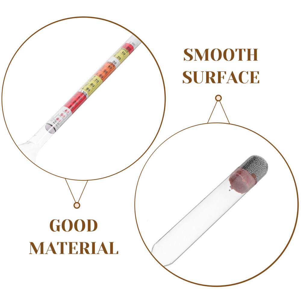 Alcohol Hydrometer Glass Wine Hydrometer Alcohol Content Meter for Wine