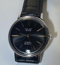 WATH POLJOT de luxe 23J USSR  ase steel MANS WRISTWATCH