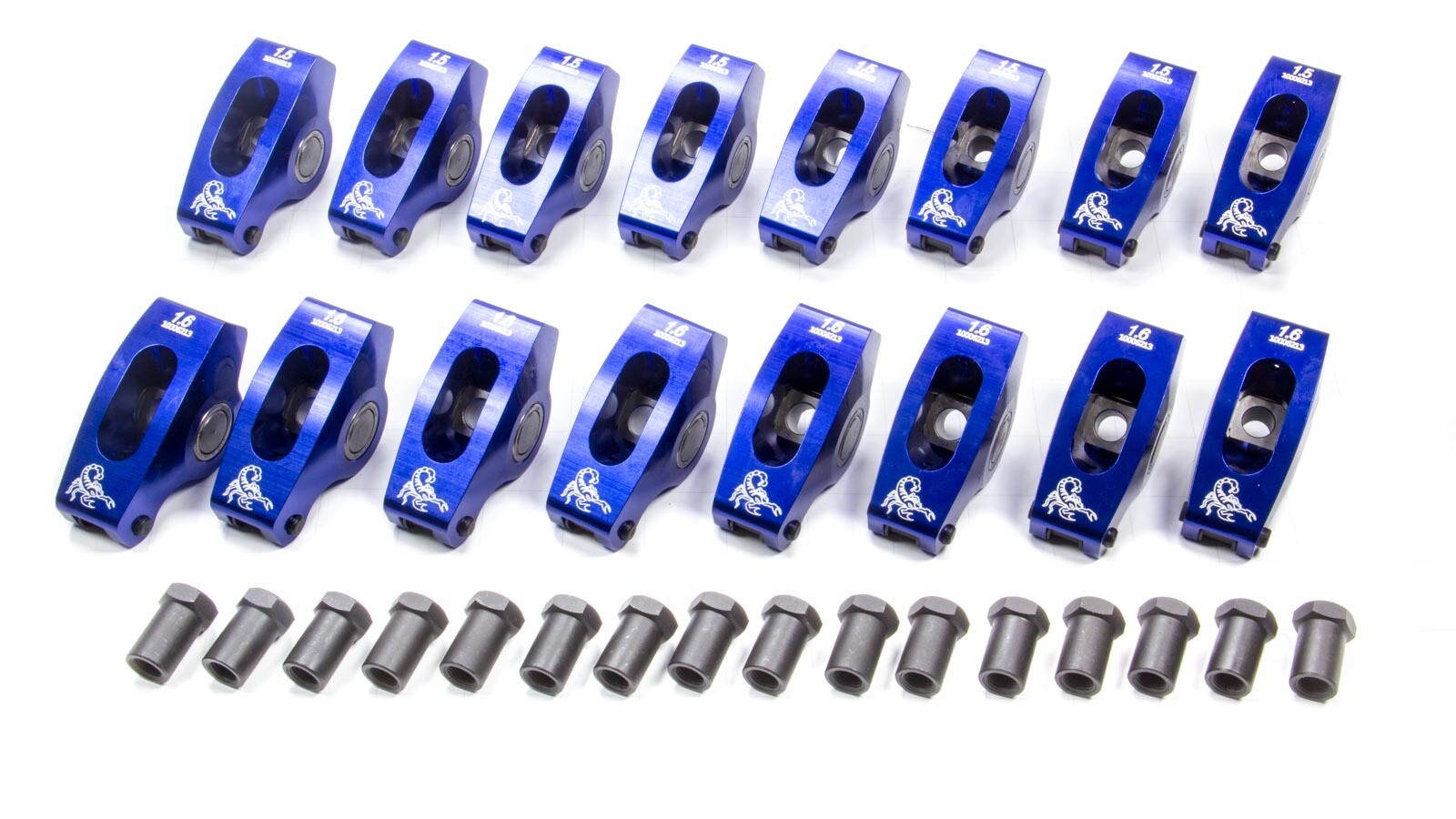 SBC Roller Rocker Arms 1.5/1.6 Ratio 3/8 Stud SCORPION PERFORMANCE 1084