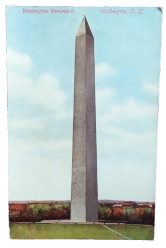 WASHINGTON MONUMENT WASHINGTON D.C. COPYRIGHTED 1910 VINTAGE POSTCARD NR - Picture 1 of 3