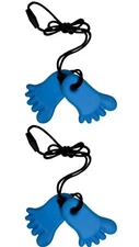 Lil Jumbl BPA Free Food-Grade Baby Teether Foot Pendant PT008 Blue LOT OF 2