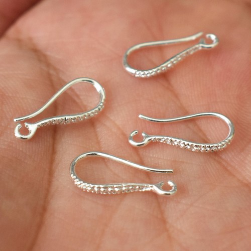 1050PCS Jewelry Design DIY Findings Silver Pinch Bail Earring Hooks