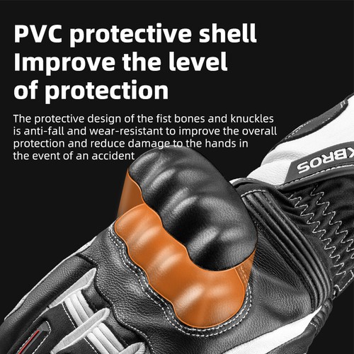 ROCKBROS Motorcycle Long Gloves Touch Screen Shockproof Thickened Windproof - Picture 5 of 15