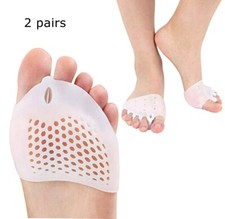 2 Pairs Silicone Corrector Relief Gel Toe Separator Hammer Toe Forefoot Pad B342
