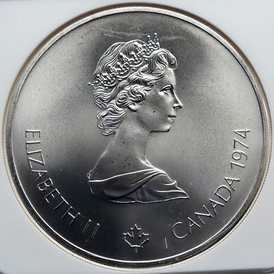 1974 CANADA Queen Elizabeth II Olympics Montreal ZEUS Silver $10