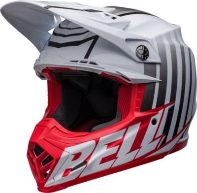 BELL Moto-9s Flex Sprint Helm matt/glänzend weiß/rot