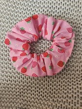 Handmade Hair Scrunchie Strawberry theme