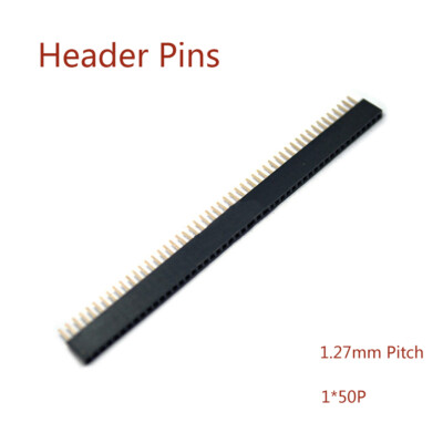 Single Row 1x50P Header Pins Socket 1.27mm Pitch PCB Female Connector Straight