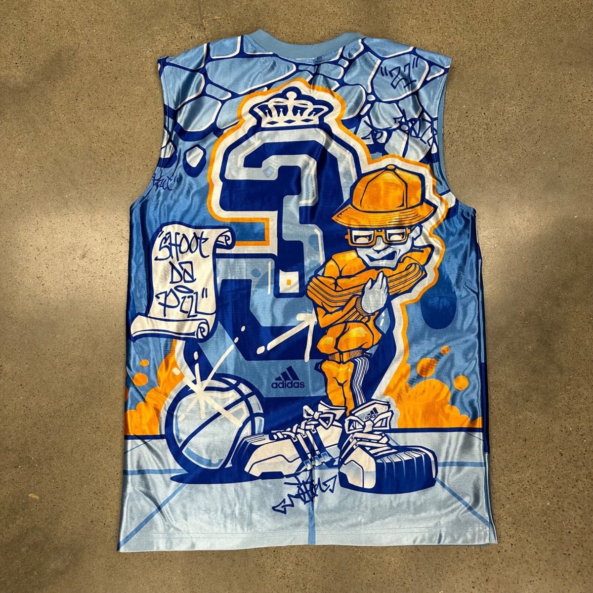 ウェア y2k 90s 00s lost basket ball jersey Vintage Y2K Adidas All Over Print Basketball Jersey | eBay