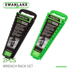 30pc Wrench Holder Organizer Rail Rack Tool Storage Mountable Handheld All Sizes