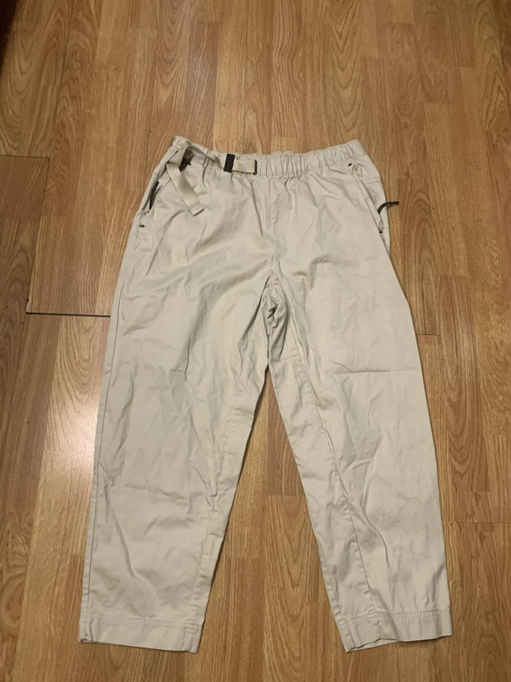 Nike Tech Pack Pantalones Para Hombre Grandes Caqui Algodón Tejido Cinturón Cremallera Bolsillo Cónico Foto 2 de 4