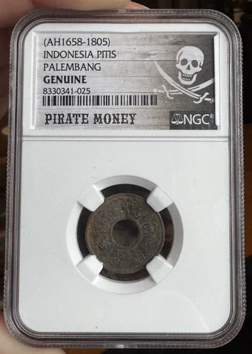 1658-1805 Indonesia Pitis PIRATE MONEY Palembang NGC Genuine